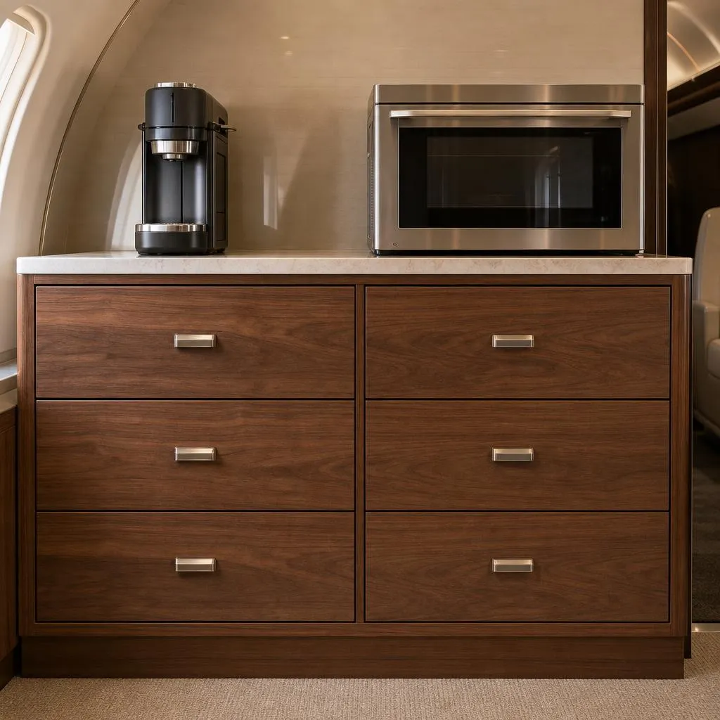 Sample forward galley overview photo